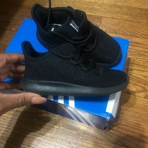 Black mesh adidas tubular shadow